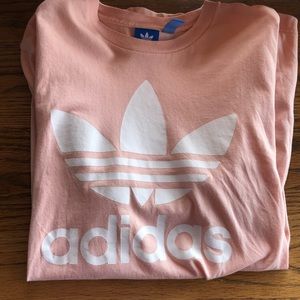 Adidas pink logo tee